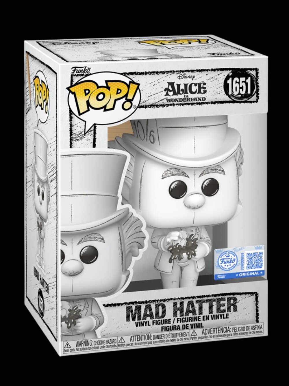Funko POP! Disney Sketched Mad Hatter Alice in Wonderland Exclusive #1651
